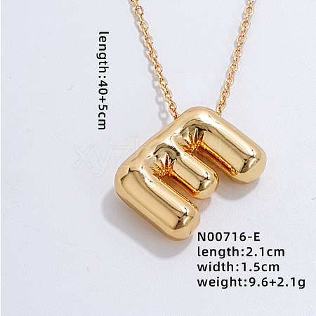 Stainless Steel Party Balloon Letter Pendant Cable Chain Necklaces for Women YF1942-5-1