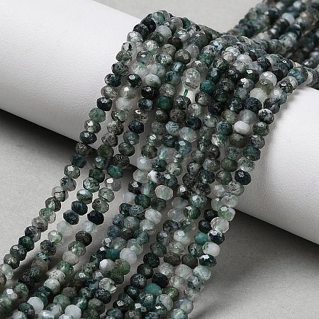 Natural Moss Agate Beads Strands G-C228-A01-2x3mm-1