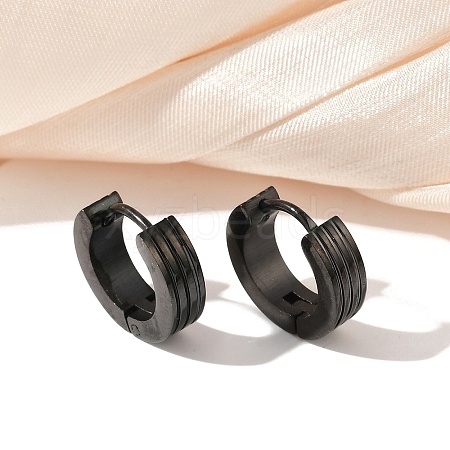 304 Stainless Steel Polishing Effect Hoop Earrings EJEW-M001-40C-EB-1