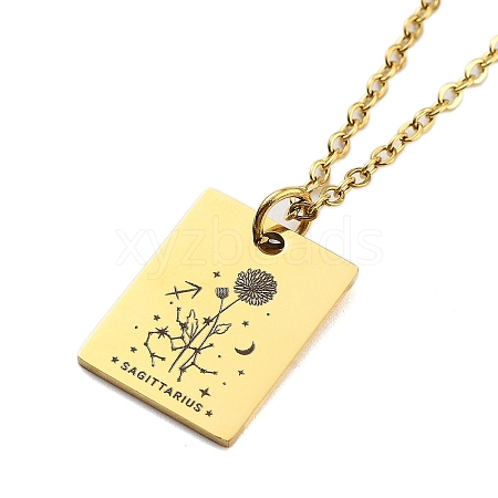 Birthday Flower 304 Stainless Steel Pendant Nacklaces For Women STAS-S124-03G-09-1