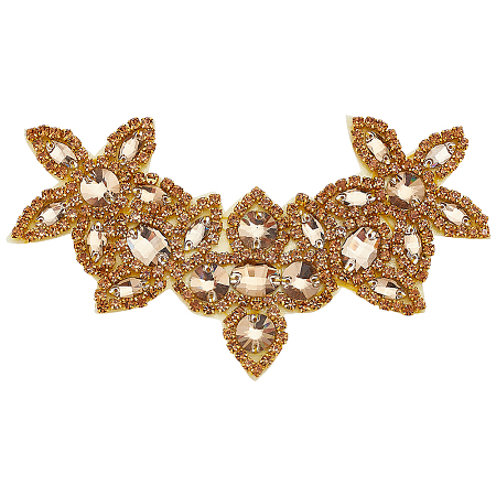 Rhinestone Thread Iron on/Sew On Patches DIY-WH0899-132-1