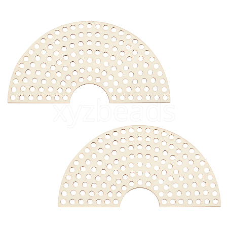 AHADERMAKER 2Pcs Sector Wooden Basket Bottoms DIY-GA0003-04-1