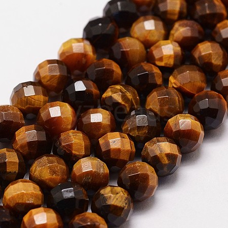 Natural Tiger Eye Beads Strands G-N0179-01-8mm-1