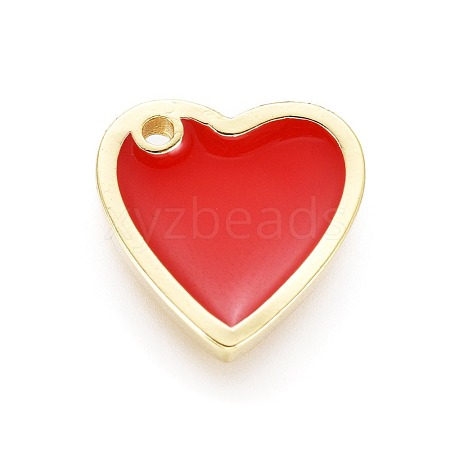 Brass Enamel Charms KK-F805-02C-02-1