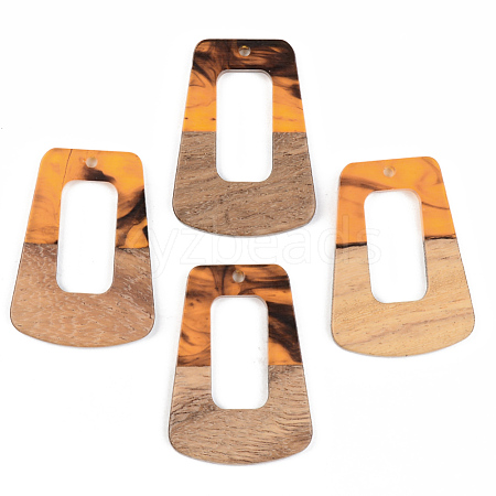 Resin & Walnut Wood Pendants RESI-S389-034A-A01-1