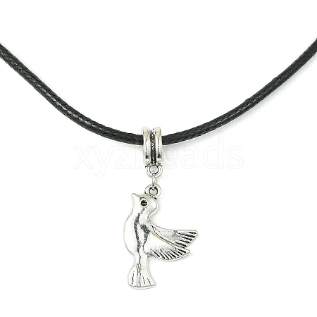 Alloy Bird Pendant Necklaces NJEW-JN04558-01-1