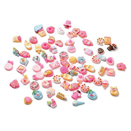 Cartoon Snack Opaque Resin Cabochons X1-RESI-K019-47-1