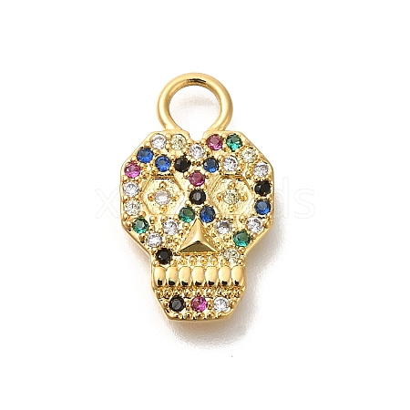 Brass Cubic Zirconia Pendants KK-M295-12G-1