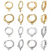 8 Pairs 8 Style Brass Hoop Earrings EJEW-PJ0001-05-1