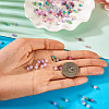 200Pcs 10 Colors Crackle Glass Beads Strands GLAA-TA0003-31D-7