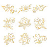 9Pcs Nickel Self-adhesive Picture Stickers DIY-WH0450-217-1