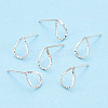 925 Sterling Silver Hollow Teardrop Stud Earrings STER-T005-08-3