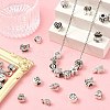 40 Pcs Tibetan Style Alloy European Beads FIND-CJ0004-38-5