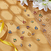  100Pcs 10 Style Alloy Enamel Charms ENAM-NB0002-03-4