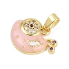 Brass Micro Pave Cubic Zirconia Enamel Pendants KK-L231-05G-2
