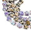 4 Styles Synthetic Imperial Jasper & Natural Picture Jasper & Unakite & Dalmatian Jasper Beads Strands G-D095-A04-5