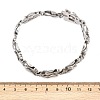 304 Stainless Steel Link Chain Bracelets Hand Polished BJEW-D379-09P-3