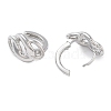 Brass Nuggets Hoop Earrings for Women EJEW-F347-01P-04-2