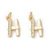 Rack Plating Eco-friendly Brass Micro Pave Clear Cubic Zirconia Charms KK-D072-01G-H-NR-1