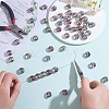 120Pcs Electroplated Transparent Glass Beads JX319A-4