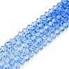 Gradient Color Baking Paint Glass Bead Strands X1-DGLA-A039-T6mm-A020-4