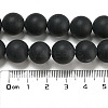 Grade A Natural Black Agate Beads Strands G447-6-2
