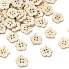 Carved 4-hole Basic Sewing Button in Flower Shape NNA0YYS-1