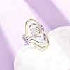 304 Stainless Steel Open Cuff Rings for Women RJEW-K321-01H-1