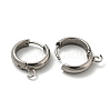 Tarnish Resistant 201 Stainless Steel Huggie Hoop Earring Findings STAS-P283-01V-P-2