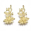 Brass Pendant Enamel & Rhinestone Settings KK-S349-299-NF-1