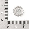 Brass Micro Pave Cubic Zirconia Slide Charms ZIRC-I068-12P-4