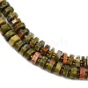 Natural Unakite Beads Strands G-F796-A07-01-4