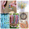 420Pcs 14 Style Transparent Spray Painted Crackle Glass Beads Strands CCG-TA0002-04-18
