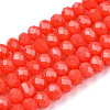 Opaque Solid Color Imitation Jade Glass Beads Strands EGLA-A044-P1mm-D03-1