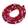 Frosted Transparent Glass Beads Strands LS-GLAA-T032-T6mm-MBB20-2