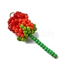 Glass Seed Beaded Rose Pendants PALLOY-MZ00461-01-3