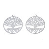 Non-Tarnish 201 Stainless Steel Filigree Pendants X-STAS-S118-049-1