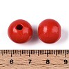 Spray Painted Round Natural Schima Wood Beads WOOD-A018-14mm-07-3