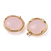 Brass with Pink Glass Pendants KK-G486-08G-2