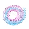 Gradient Color Baking Painted Glass Bead Strands DGLA-A039-T4mm-A06-3