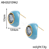 304 Stainless Steel Round Stud Earrings EJEW-OY011-83G-2