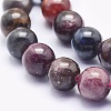 Natural Red Corundum/Ruby and Sapphire Beads Strands G-O166-04-6mm-3