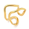 Ion Plating(IP) 304 Stainless Steel Irregular Open Cuff Ring for Women RJEW-A043-26G-1