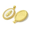 Real 18K Gold Plated Brass Micro Pave Cubic Zirconia Pendants KK-H472-11G-02-2