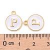 Golden Plated Alloy Charms LS-ENAM-S118-01P-3