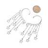 Star Tibetan Style Alloy Cuff Earrings for Women EJEW-TA00525-3