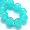 Baking Painted Imitation Jade Glass Round Bead Strands DGLA-Q021-4mm-06-2