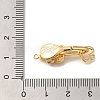 Brass Micro Pave Clear Cubic Zirconia Fold Over Clasps KK-K389-139G-3