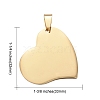 304 Stainless Steel Pendants STAS-I140-11G-4