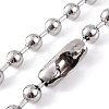 Non-Tarnish 304 Stainless Steel Ball Chain Necklaces for Women NJEW-G135-01A-P-2